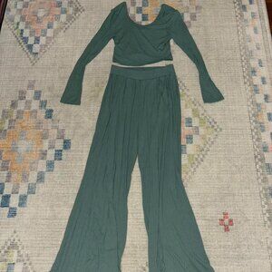 Lain snow ribbed set